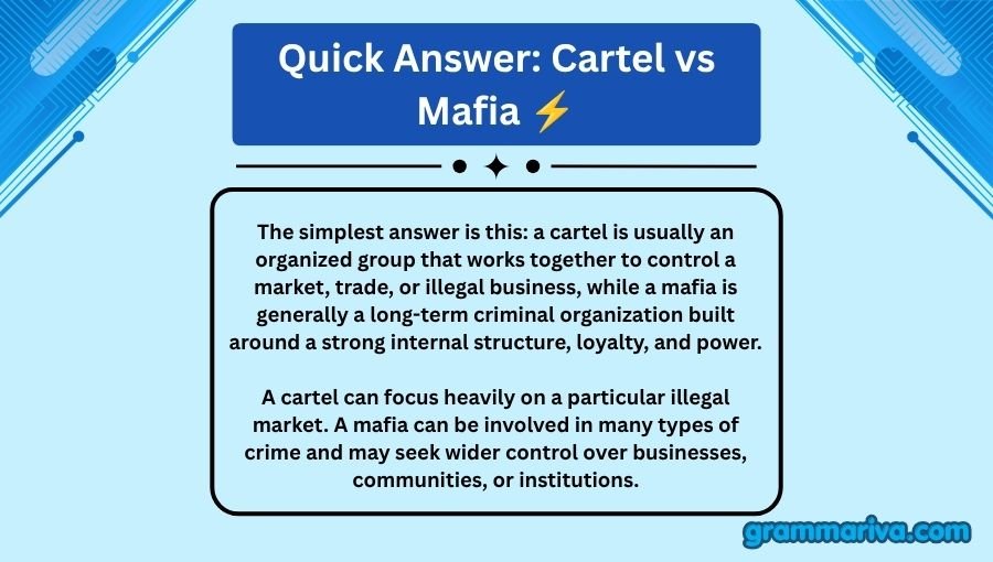 Cartel vs Mafia