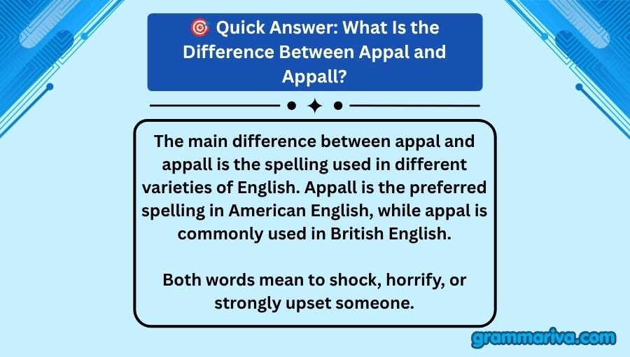 Appal vs Appall