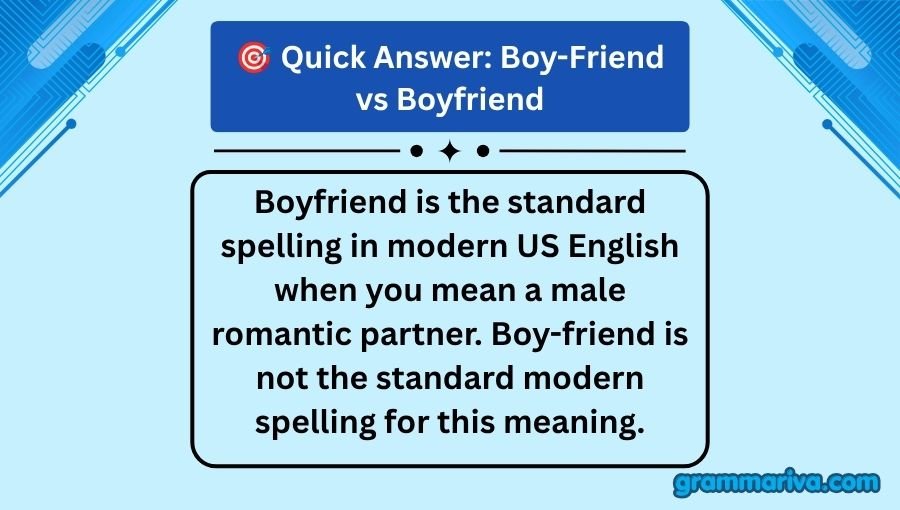 Boy-Friend vs Boyfriend