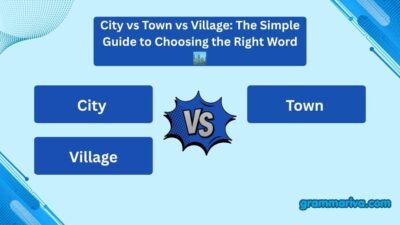 City vs Town vs Village
