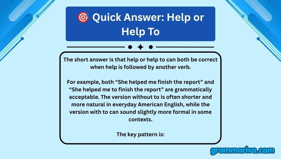 Help or Help To