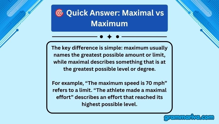 Maximal vs Maximum