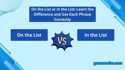 On the List or In the List