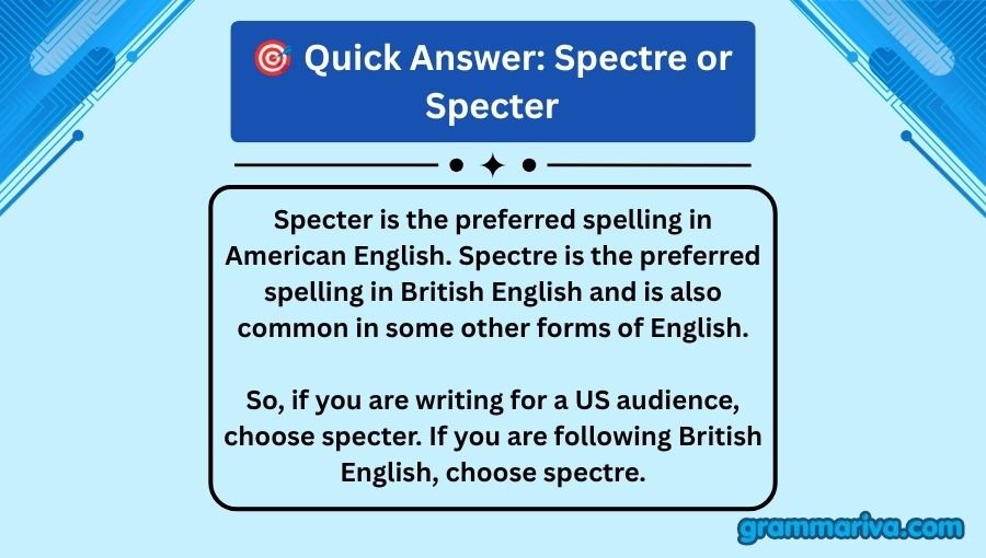 Spectre or Specter