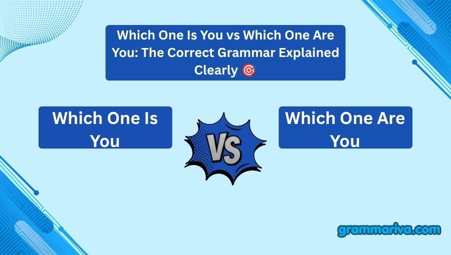 Which One Is You vs Which One Are You